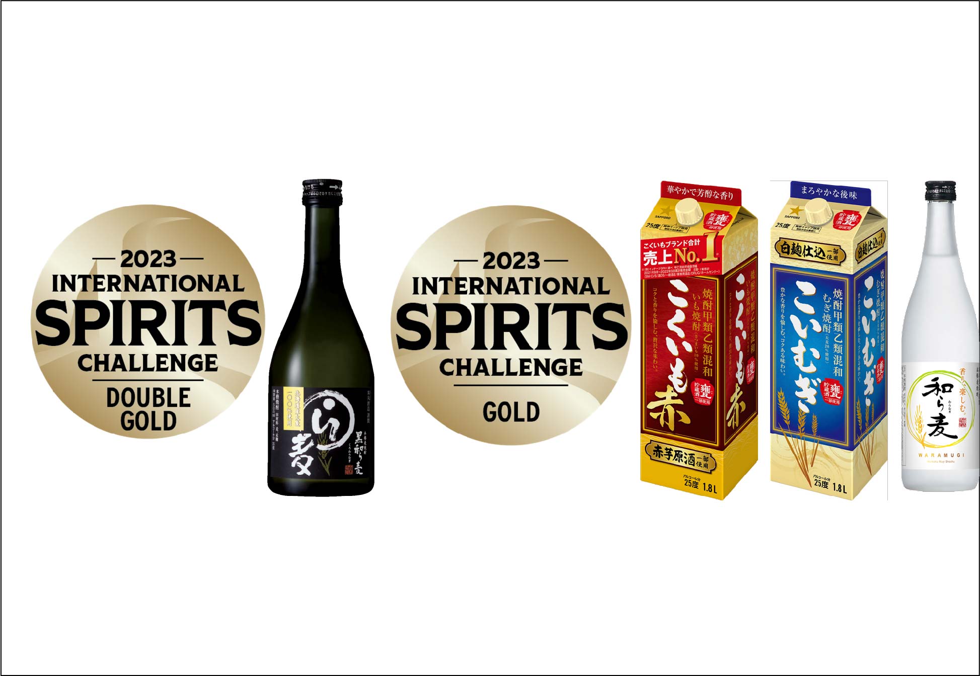 世界的な酒類コンペティション「インターナショナル・ スピリッツ・チャレンジ（ISC）2023」にて「本格麦焼酎 黒和ら麦 ２５度」が最高賞のダブルゴールドを2年連続受賞